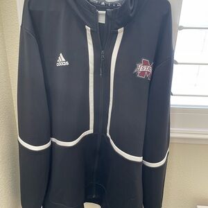 Mississippi State Adidas Black and White Performance Jacket